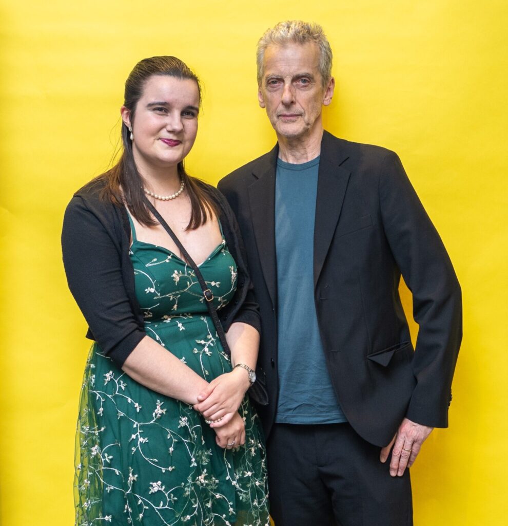 The hosts of Voices 2024 - Claire Wilden with Peter Capaldi
